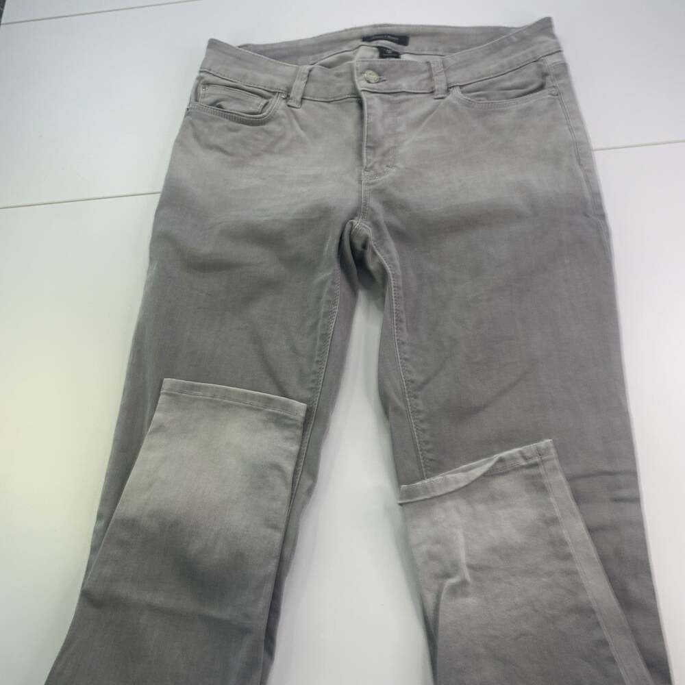 White House Black Market Gray Sparkle Women's Size 4R Gray Slim Skinny Jeans